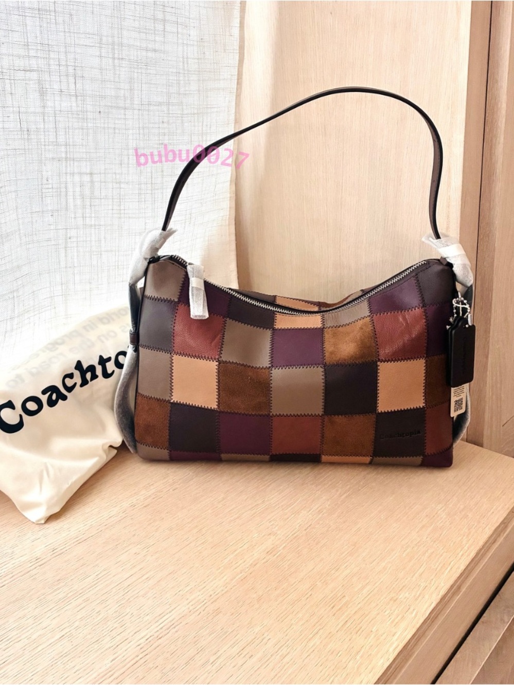 NWT🍁Coach Coachtopia Alter/Ego Slouchy Shoulder Bag Brown Multi CGP67 Patchwork